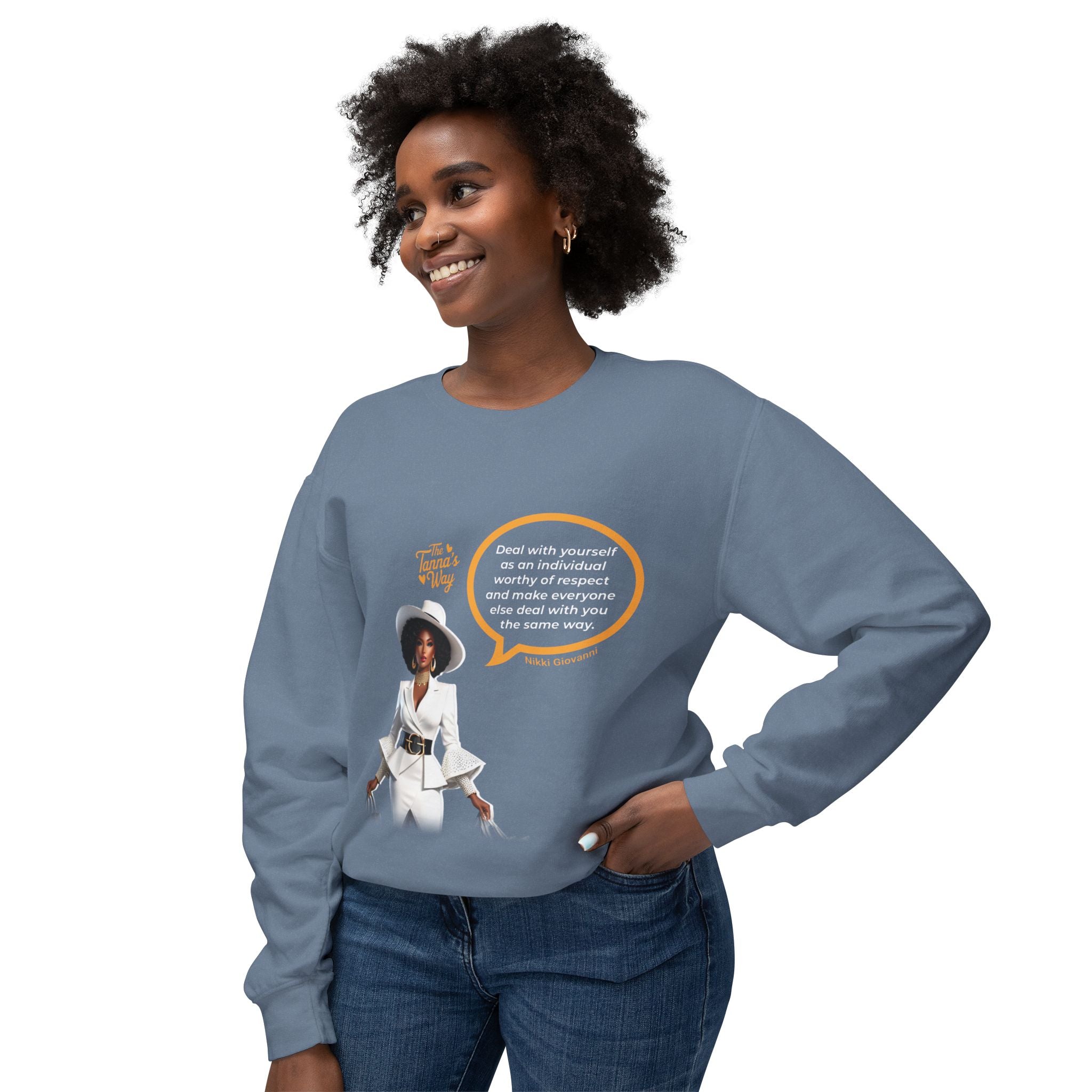 Nikki Giovanni | Unisex Lightweight Crewneck Sweatshirt